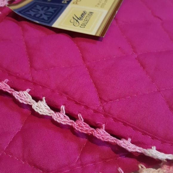 Pink Hanging Potholder Square Set-Handmade  - Picture 3 of 5